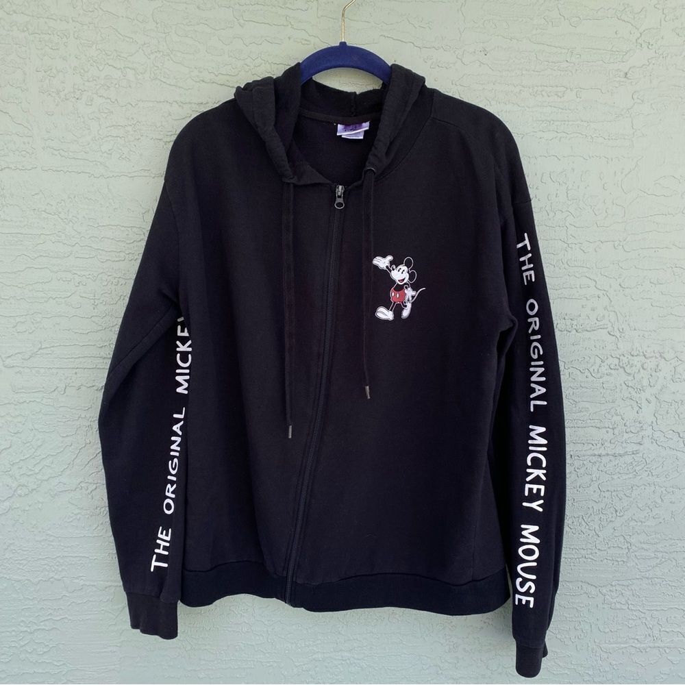 Disney Original Mickey Mouse Hooded Zip up Lightweight Jacket youth L 11/13